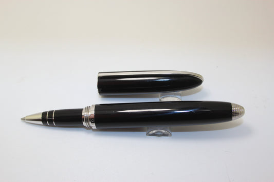 Louis Vuitton Black and Palladium trim Rollerball