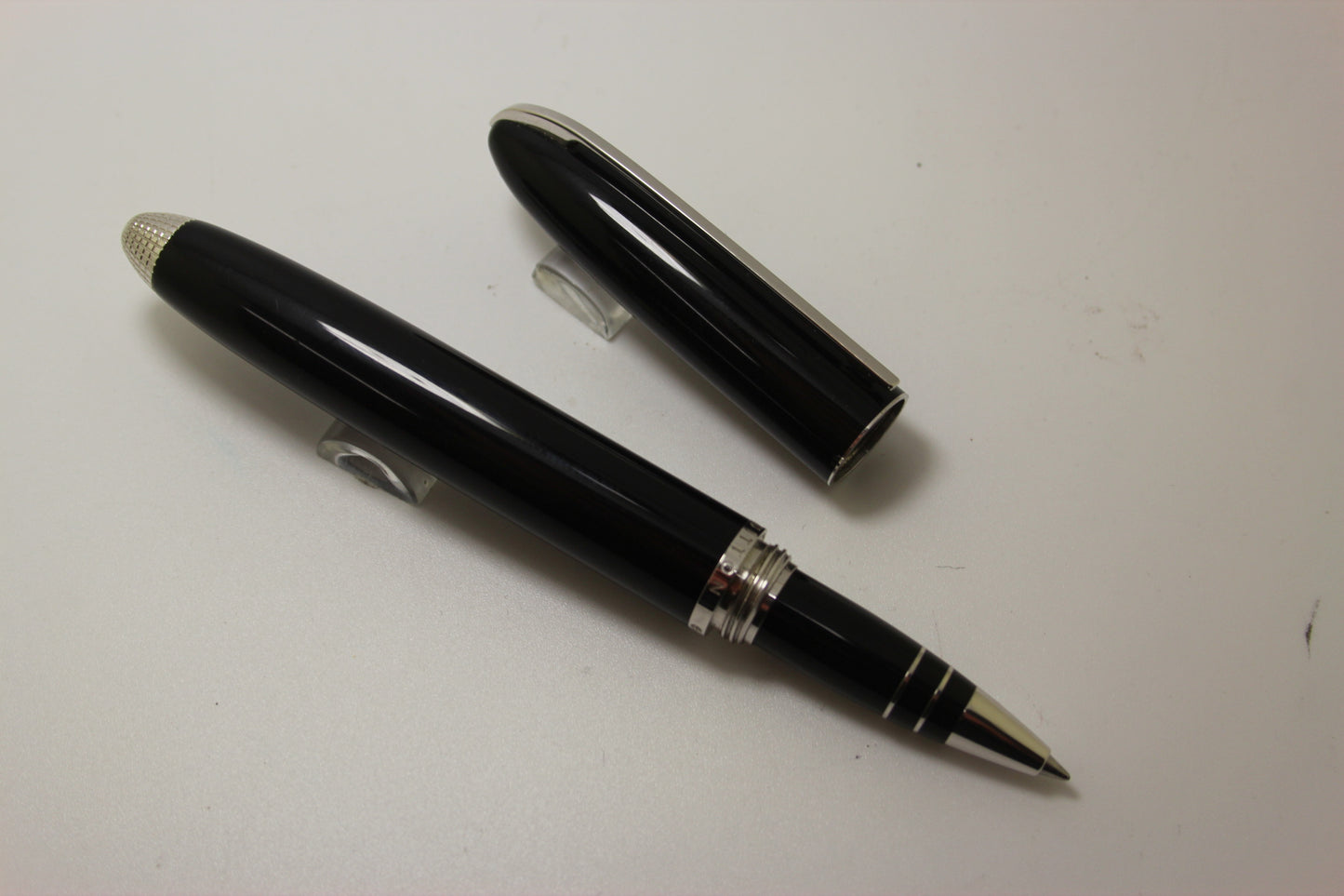 Louis Vuitton Black and Palladium trim Roller Ball