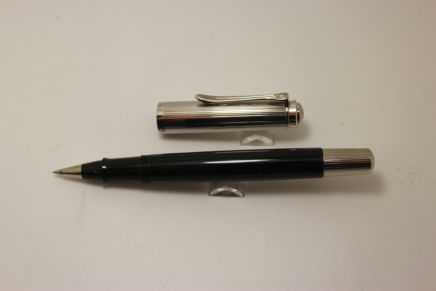 Pelikan R730 Souveran Sterling Silver & Black Roller Ball