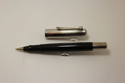 Pelikan R730 Souveran Sterling Silver & Black Roller Ball