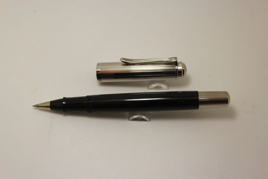 Pelikan R730 Souveran Sterling Silver & Black Roller Ball