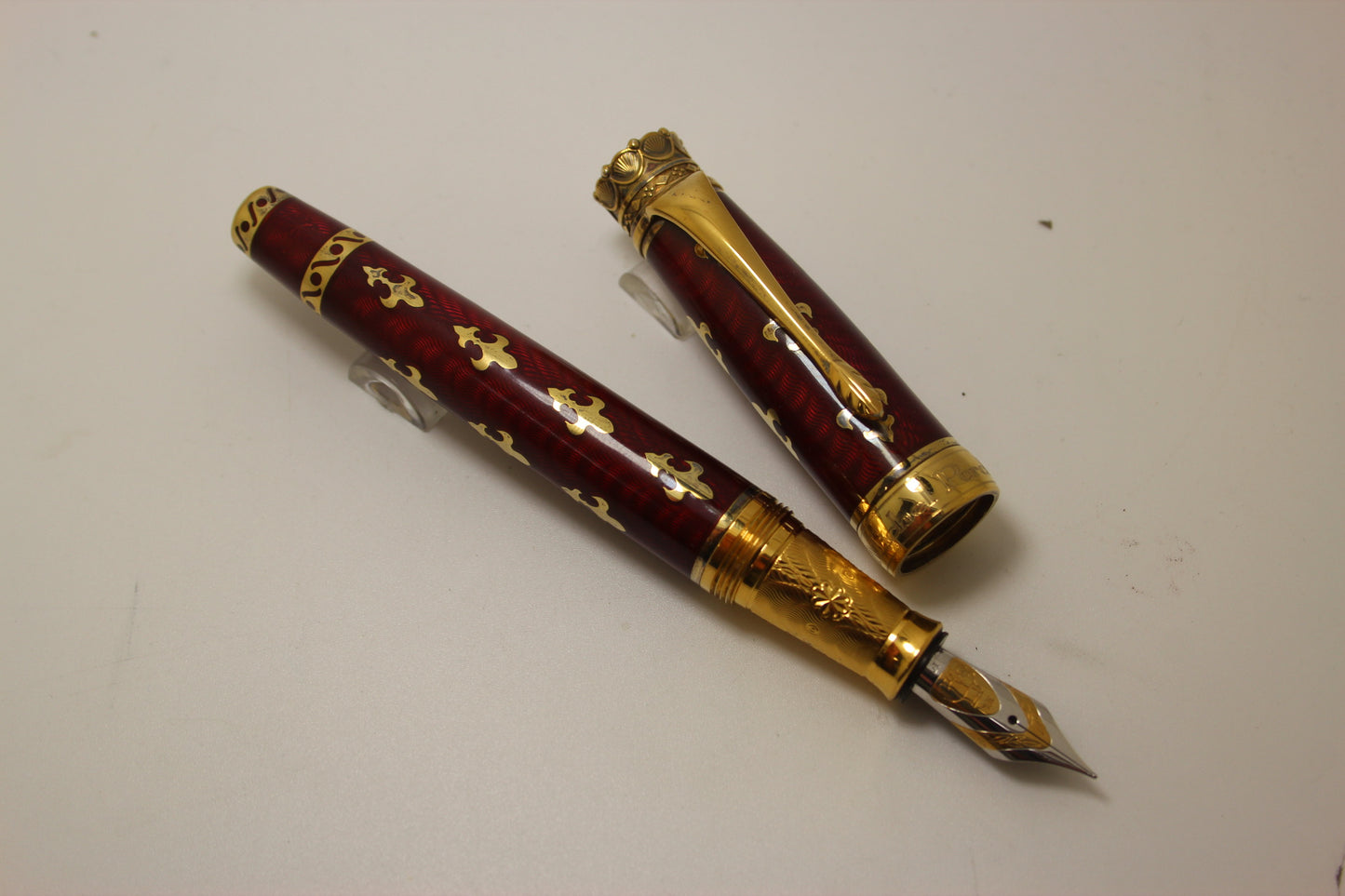 Michel Perchin Fleur de Lys Limited Edition Red vermeil Fountaian Pen