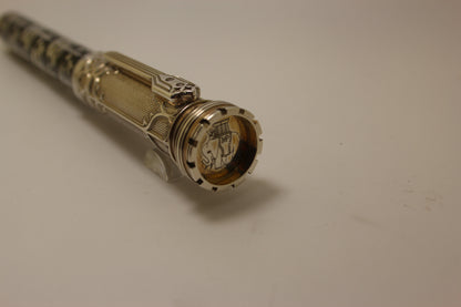 Michel Perchin Gothic Sterling Silver & Black Enamel limited edition Fountain Pen