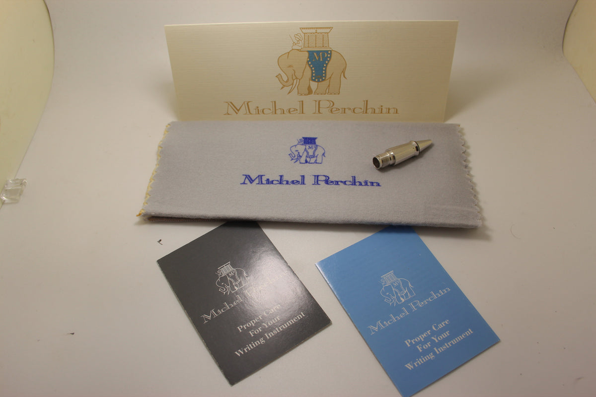 Michel Perchin Gothic Sterling Silver & Black Enamel limited edition Fountain Pen