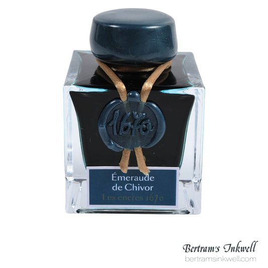 Jacques Herbin 1670 Émeraude de Chivor Fountain Pen Ink Bottle 50ml