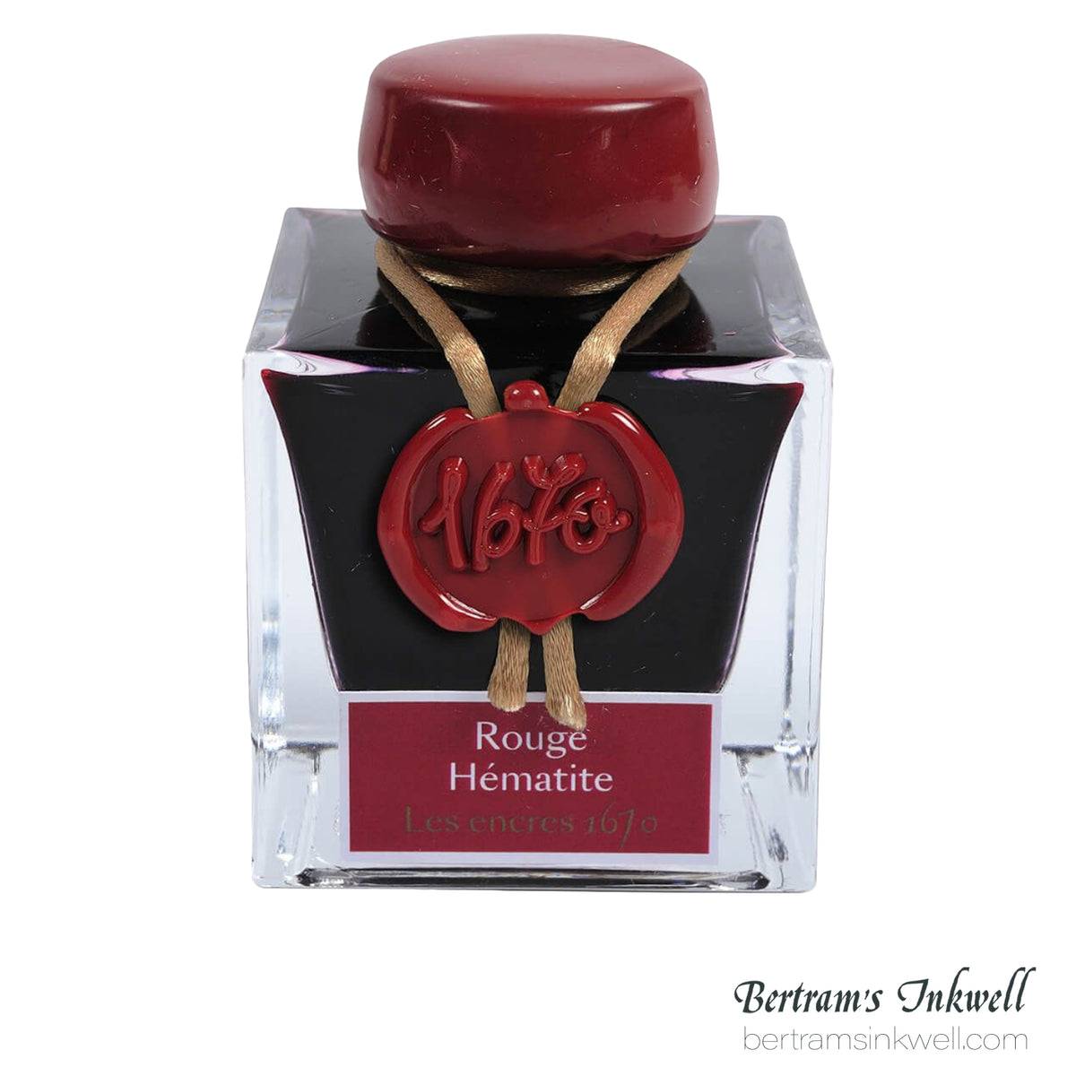Jacques Herbin 1670 Rouge Hématite Fountain Pen Ink Bottle 50ml
