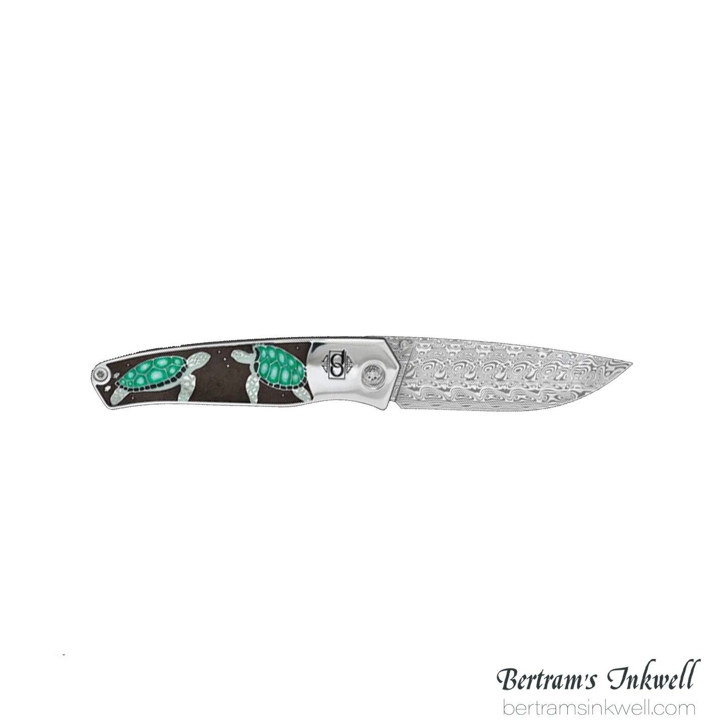 David Oscarson Sea Turtle Black Folding Knife