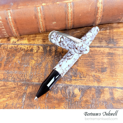 Laban Mento Iced Cracked Rollerball With Leather Pen Case
