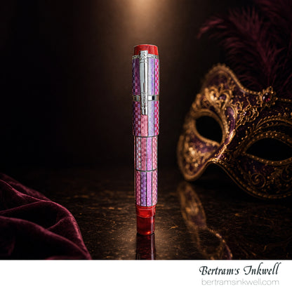 Laban Carnival Sterling Silver and Pink Enamel Rollerball With Leather Pen Case 2008, MH-R100