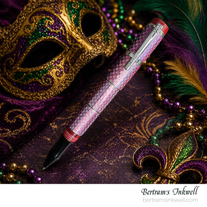 Laban Carnival Sterling Silver and Pink Enamel Rollerball With Leather Pen Case 2008, MH-R100