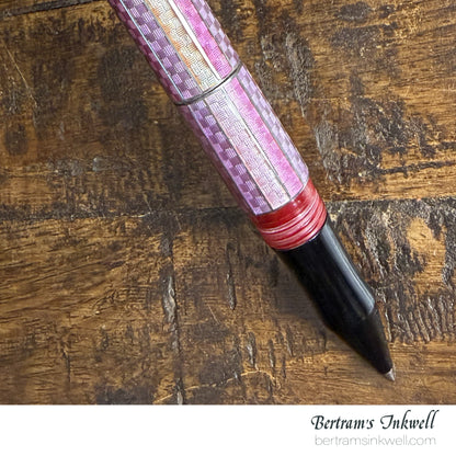 Laban Carnival Sterling Silver and Pink Enamel Rollerball With Leather Pen Case 2008, MH-R100