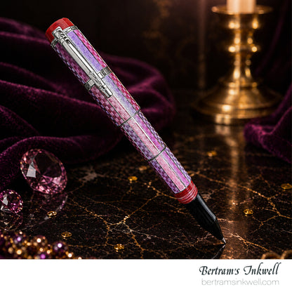 Laban Carnival Sterling Silver and Pink Enamel Rollerball With Leather Pen Case 2008, MH-R100