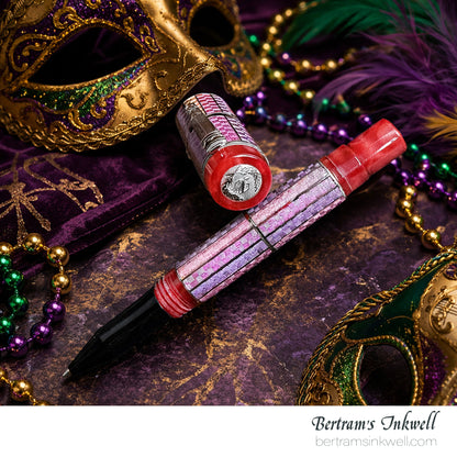 Laban Carnival Sterling Silver and Pink Enamel Rollerball With Leather Pen Case 2008, MH-R100