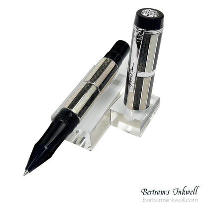 Laban Carnival Sterling Silver and Enamel Rollerball With Leather Pen Case