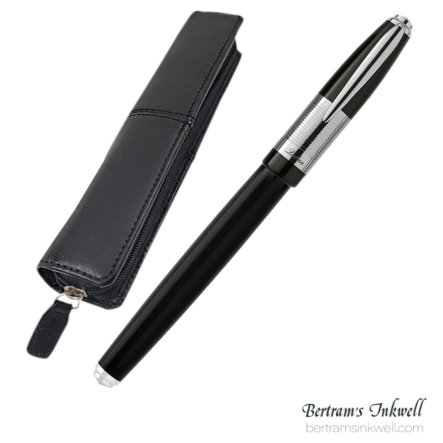 Laban Genghis Khan Fountain Pen With Leather Pen Case