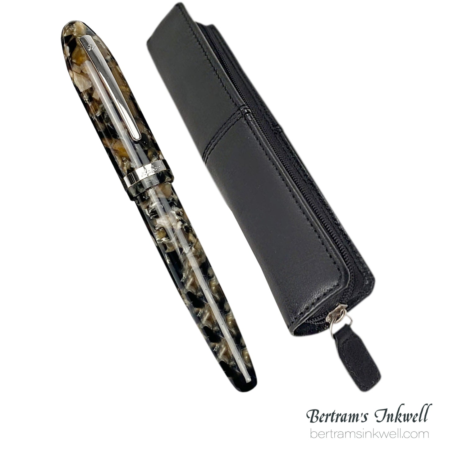 Laban Mento Celebration Shell Rollerball With Leather Pen Case