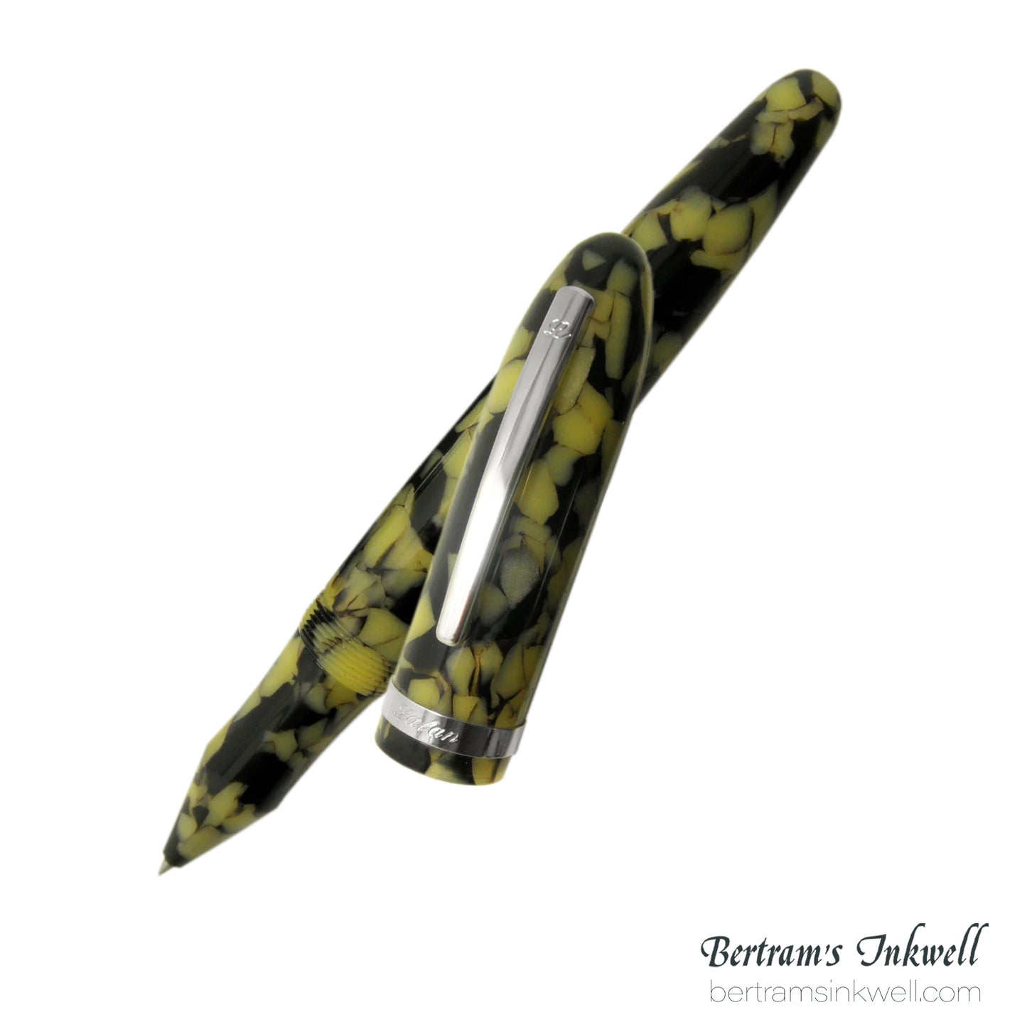 Laban Mento Cracked Ice Rollerball With Leather Pen Case