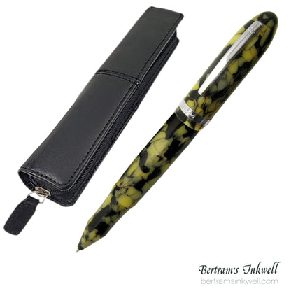 Laban Mento Cracked Ice Rollerball With Leather Pen Case