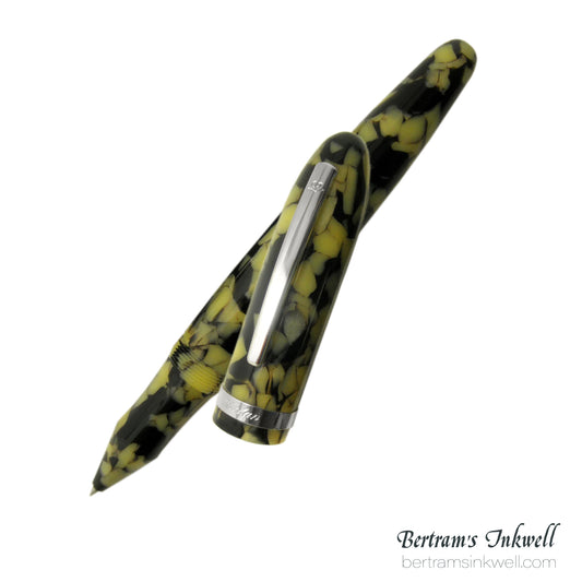 Laban Mento Cracked Ice Rollerball With Leather Pen Case