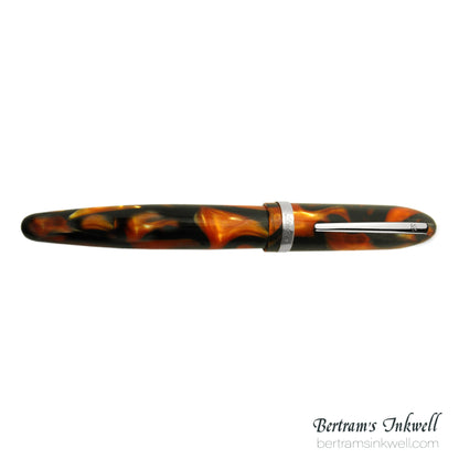 Laban Mento Tiger Swirl Rollerball With Leather Pen Case