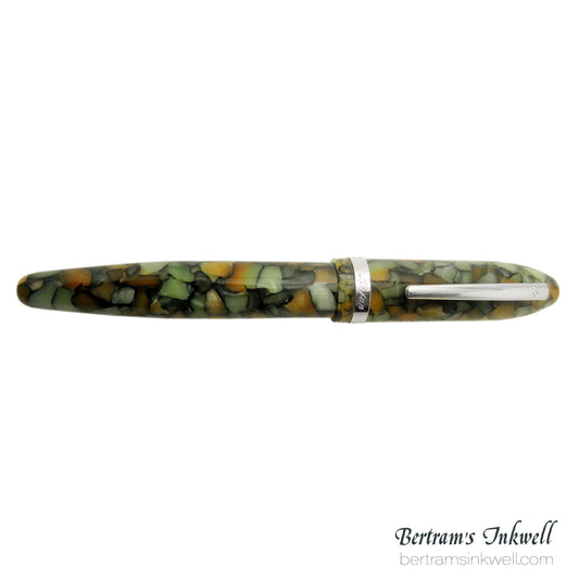 Laban Mento Vintage Green Rollerball With Leather Pen Case