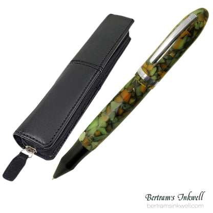 Laban Mento Vintage Green Rollerball With Leather Pen Case