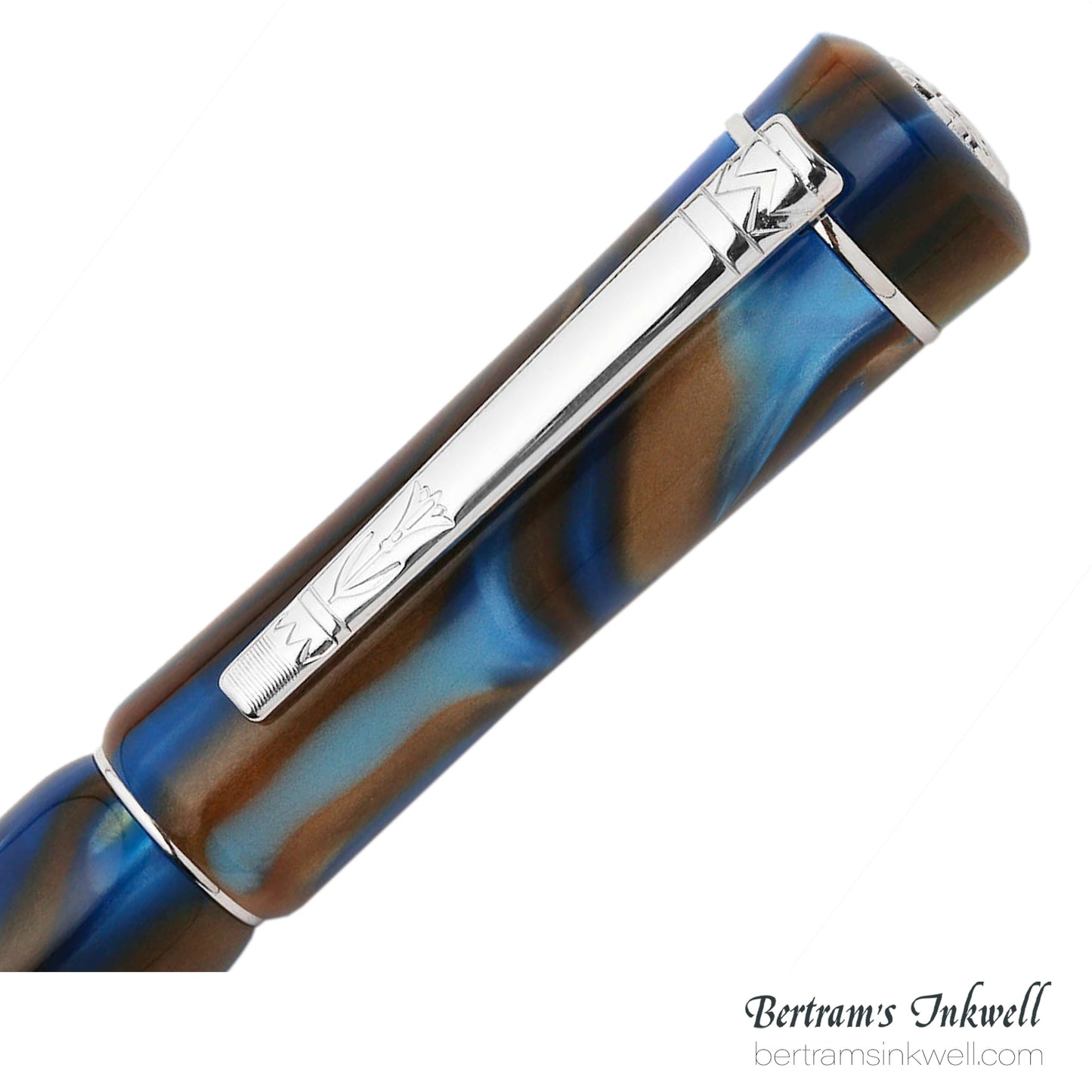 Laban Scepter Blue Tornado Rollerball With Leather Pen Case