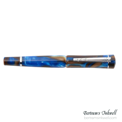 Laban Scepter Blue Tornado Rollerball With Leather Pen Case
