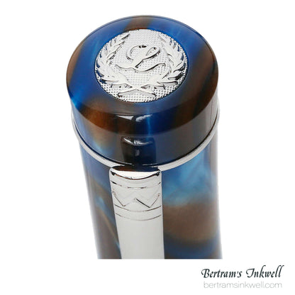 Laban Scepter Blue Tornado Rollerball With Leather Pen Case