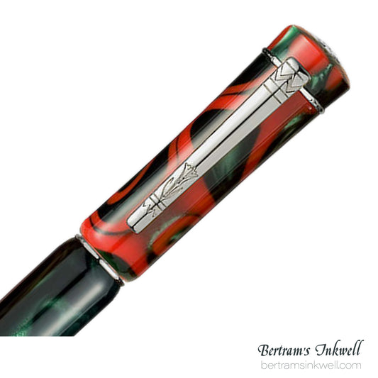 Laban Scepter Electric Red Rollerball With Leather Pen Case