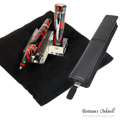 Laban Scepter Electric Red Rollerball With Leather Pen Case