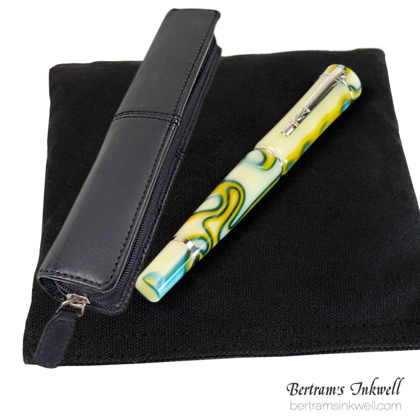 Laban Scepter Green Electric Rollerball With Leather Pen Case
