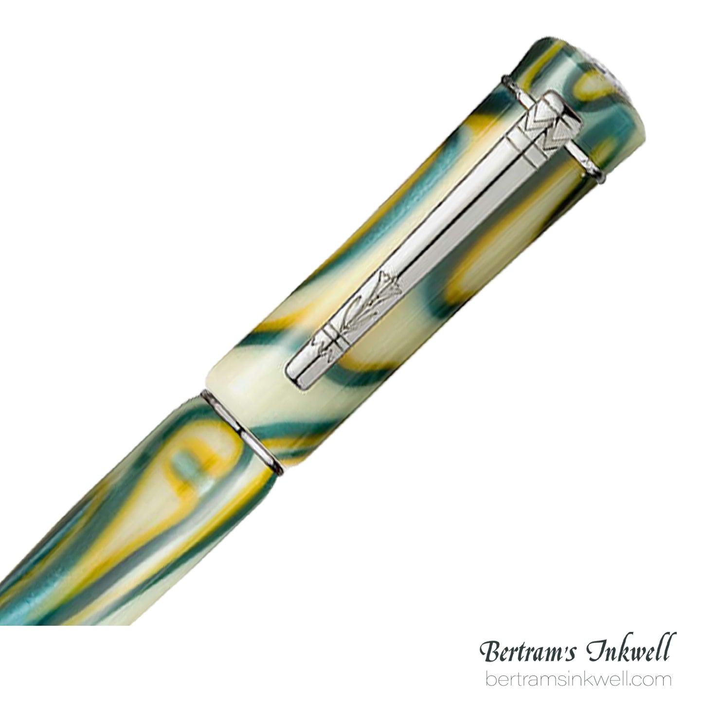 Laban Scepter Green Electric Rollerball With Leather Pen Case