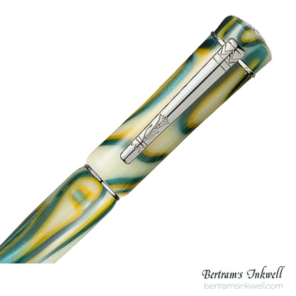 Laban Scepter Green Electric Rollerball With Leather Pen Case