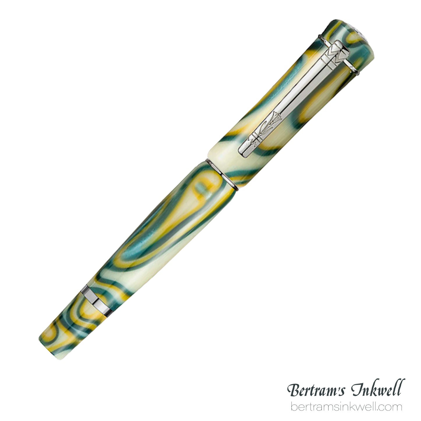 Laban Scepter Green Electric Rollerball With Leather Pen Case