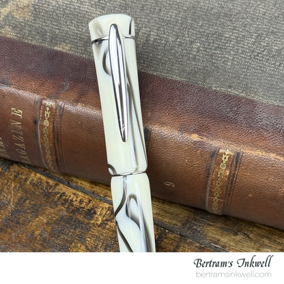 Laban Scepter Ivory Black Electric Rollerball With Leather Pen Case