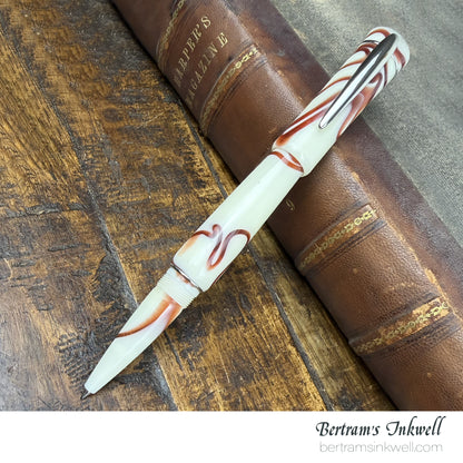 Laban Scepter Ivory Brown Electric Rollerball With Leather Pen Case