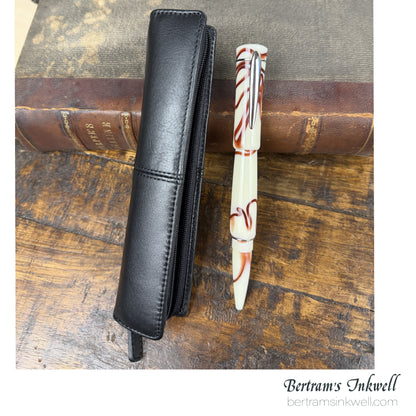 Laban Scepter Ivory Brown Electric Rollerball With Leather Pen Case