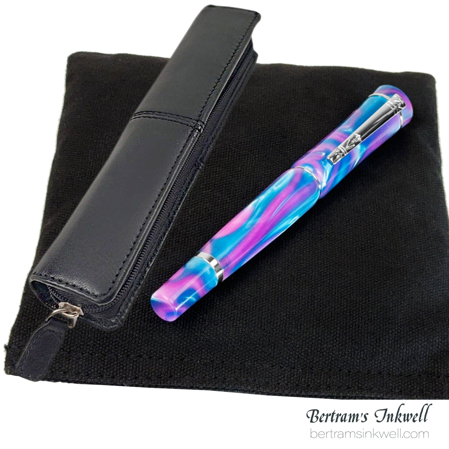 Laban Scepter Purple Tornado Rollerball With Leather Pen Case