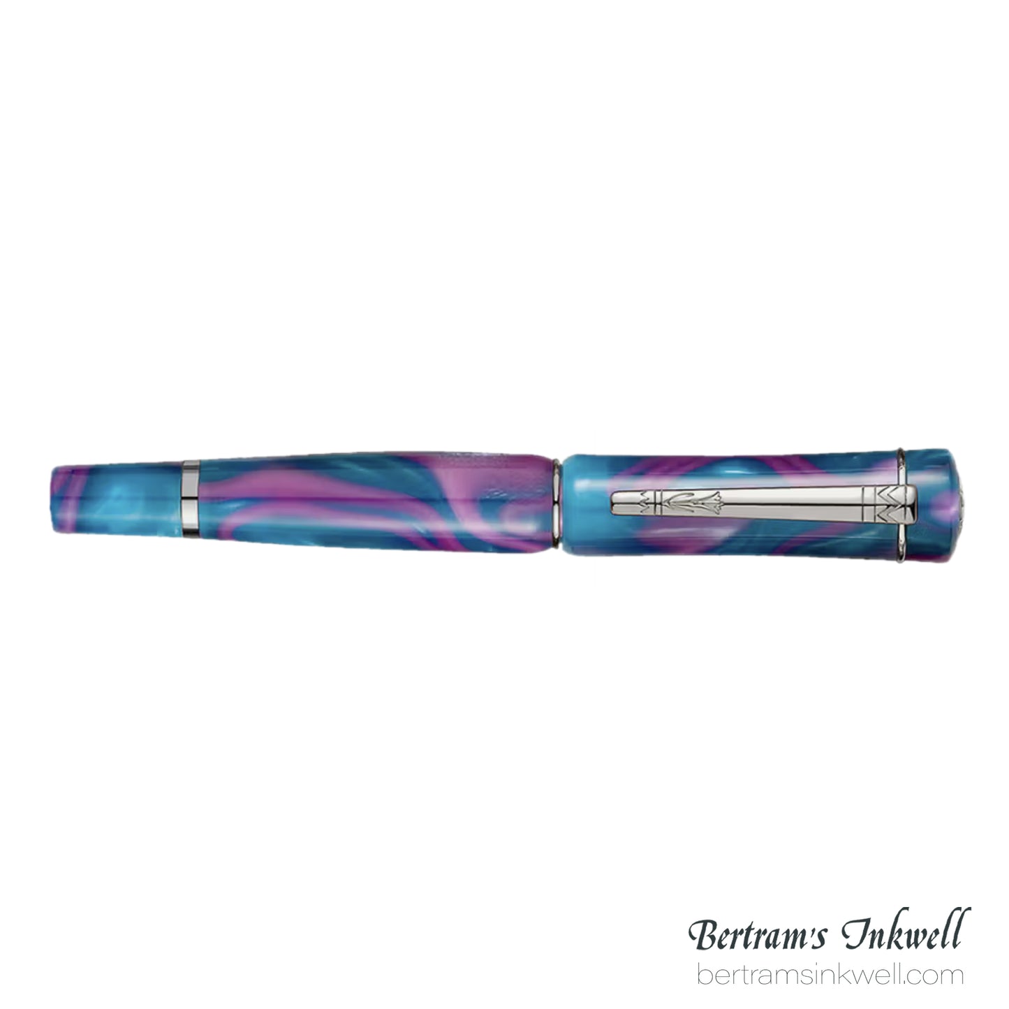 Laban Scepter Purple Tornado Rollerball With Leather Pen Case