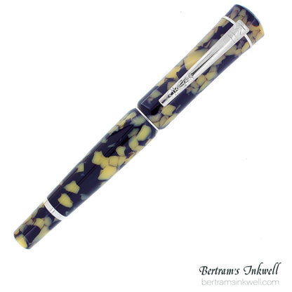 Laban Scepter Terrazzo Marble Rollerball With Leather Pen Case