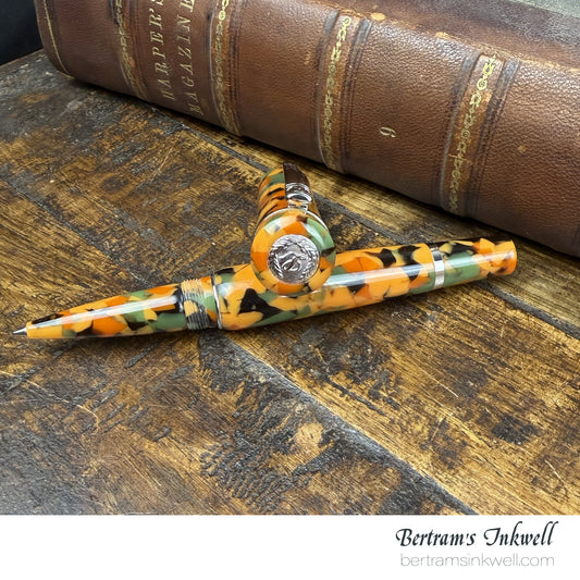 Laban Scepter Terrazzo Pumpkin Rollerball With Leather Pen Case