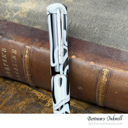 Laban Scepter White Electric Rollerball With Leather Pen Case