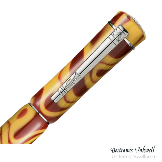 Laban Scepter Yellow Electric Rollerball With Leather Pen Case