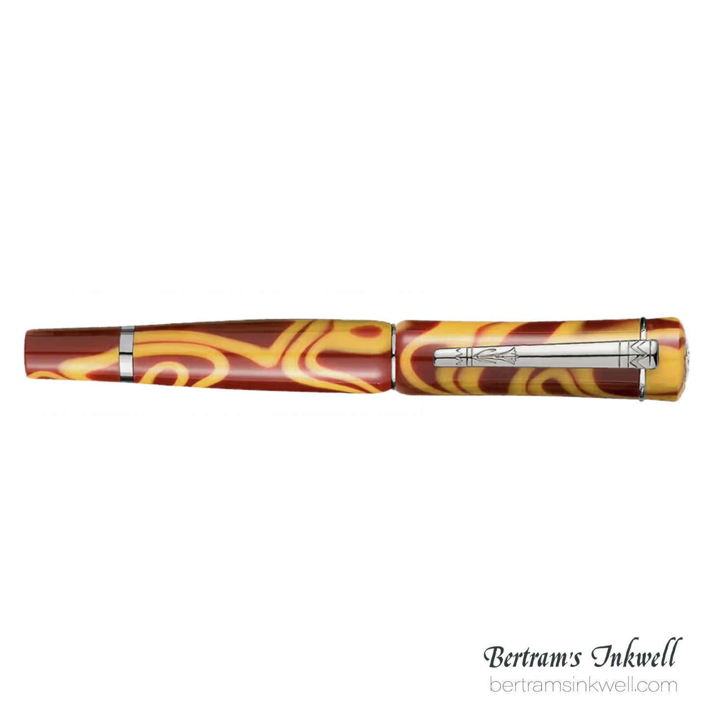 Laban Scepter Yellow Electric Rollerball With Leather Pen Case