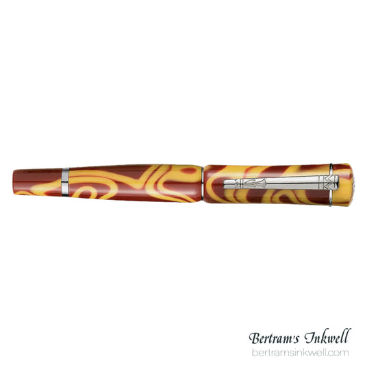 Laban Scepter Yellow Electric Rollerball With Leather Pen Case