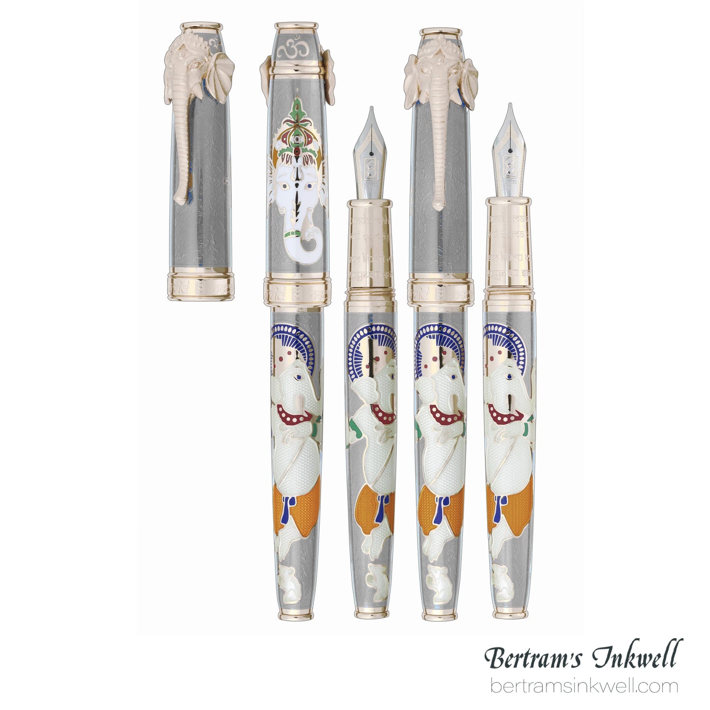 David Oscarson Lord Ganesha White Fountain Pen