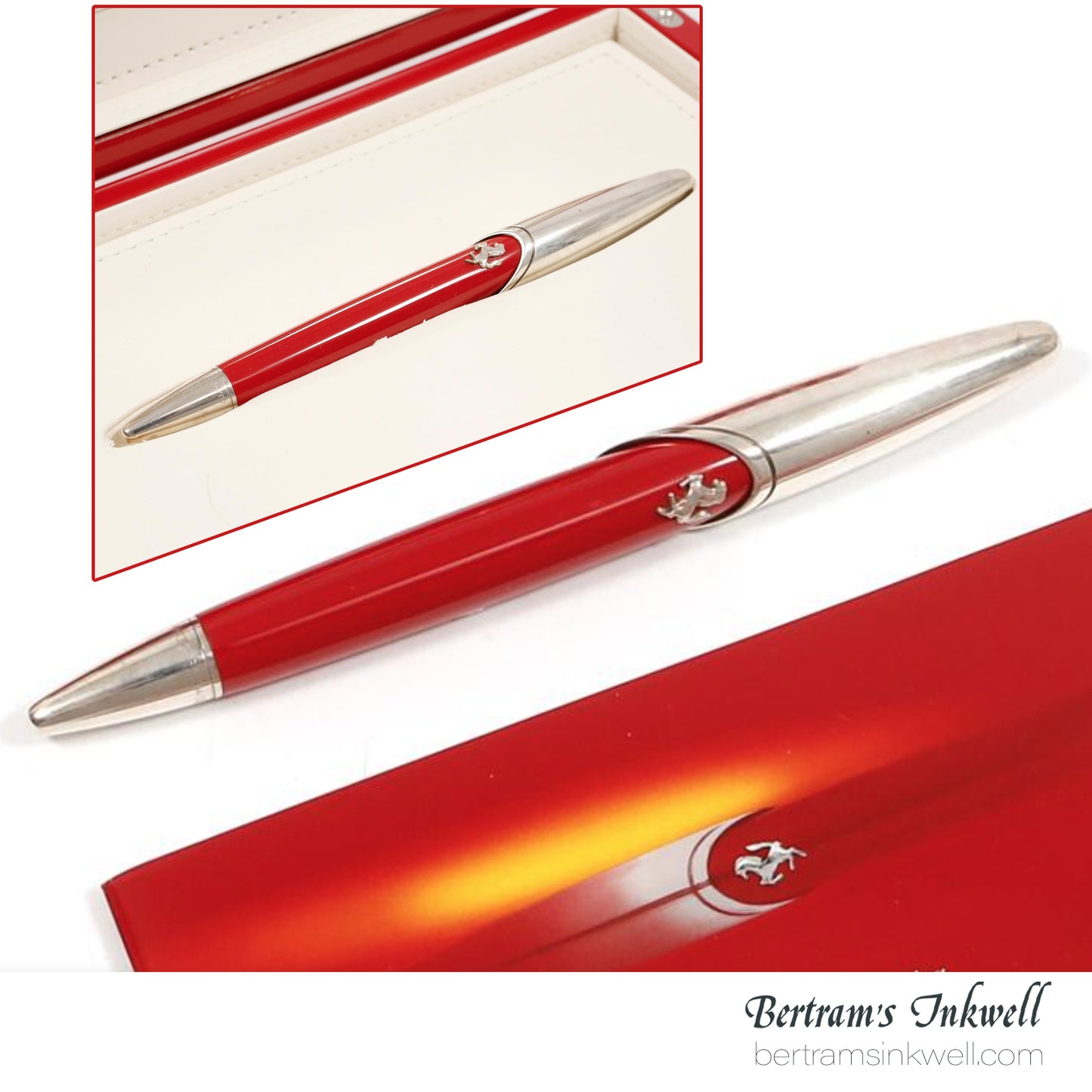 Montegrappa Ferrari Silver/Red Limited Edition Rollerball ISFBFBSR, 2004