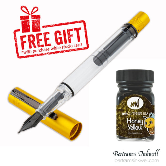 Monteverde MP1 Honey Yellow Collection - Fountain Pen + 30ml Ink Set (while stocks last) $79 Value!