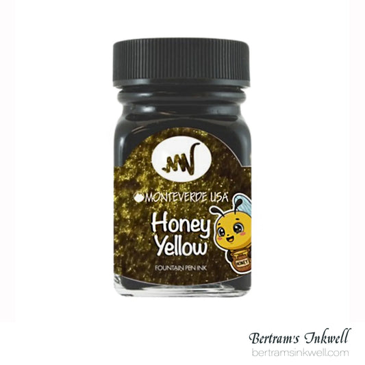 Monteverde Honey Yellow (Black with Gold glitter) Ink Bottle 30 ml